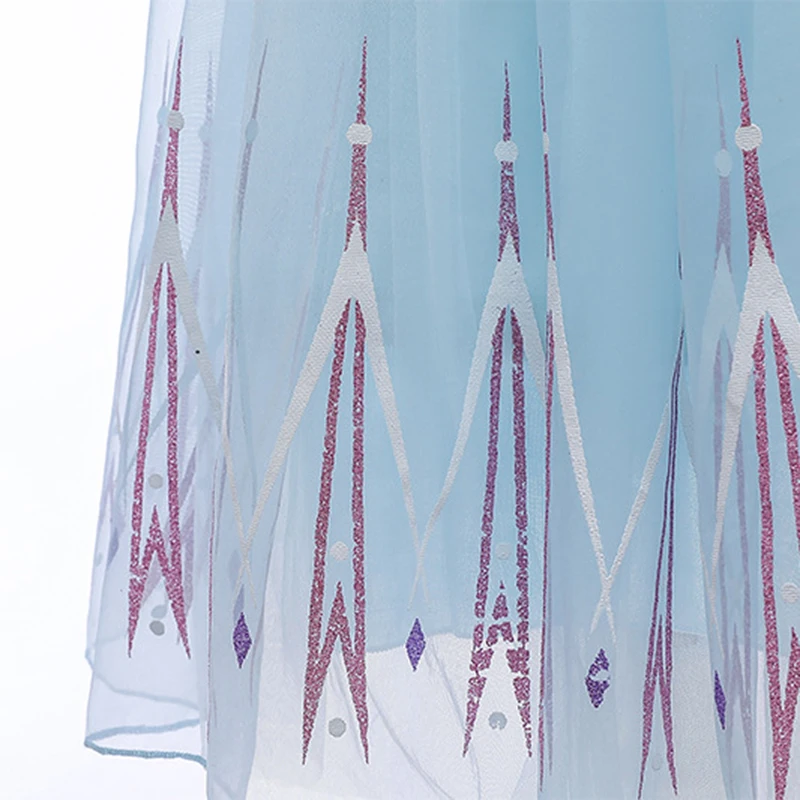 

Princess Costume New Girls Princess Party Dresses Long Sleeve Kids Dresses Blue Girls Cosplay Costume Queen Size 10 Girls Dress