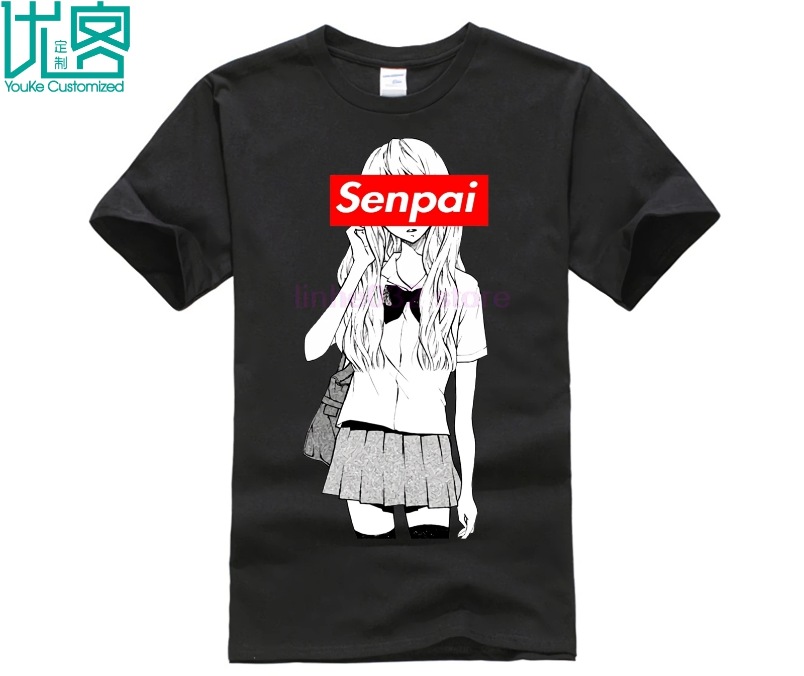 Мужская футболка Senpai аниме девушка Nerdy забавная | одежда