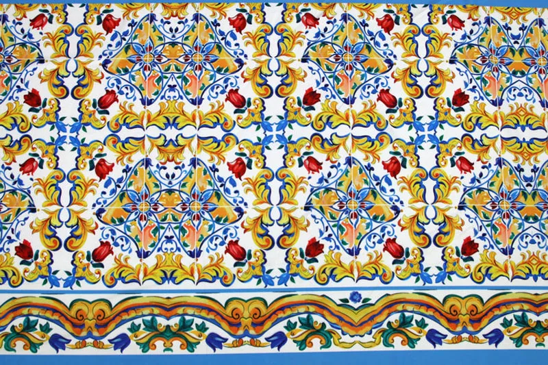 207X145 см Неделя моды расположенная китайская керамика живопись принты Majolica