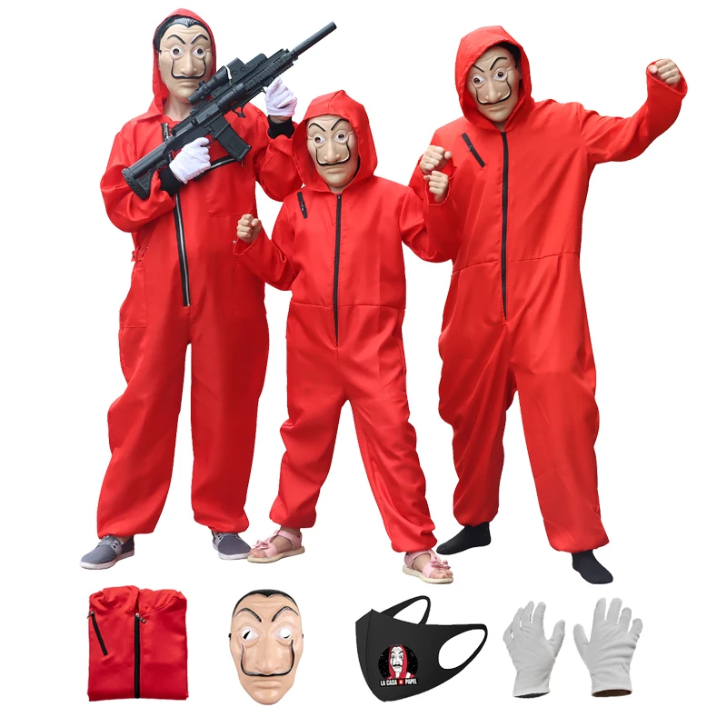 Костюм из фильма бумажный дом с лицевой маской | Тематическая одежда и униформа