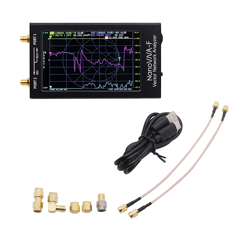 Maxgeek Max 4.3 HF VHF UHF VNA вектор сетевой анализатор комплект 50 кГц 1000 МГц с 4 3 &quotЖК
