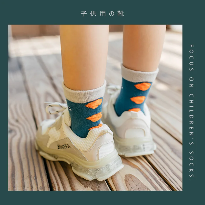 Качественные носки 5 парт/лот с мультяшным динозавром единорогом мягкие летние