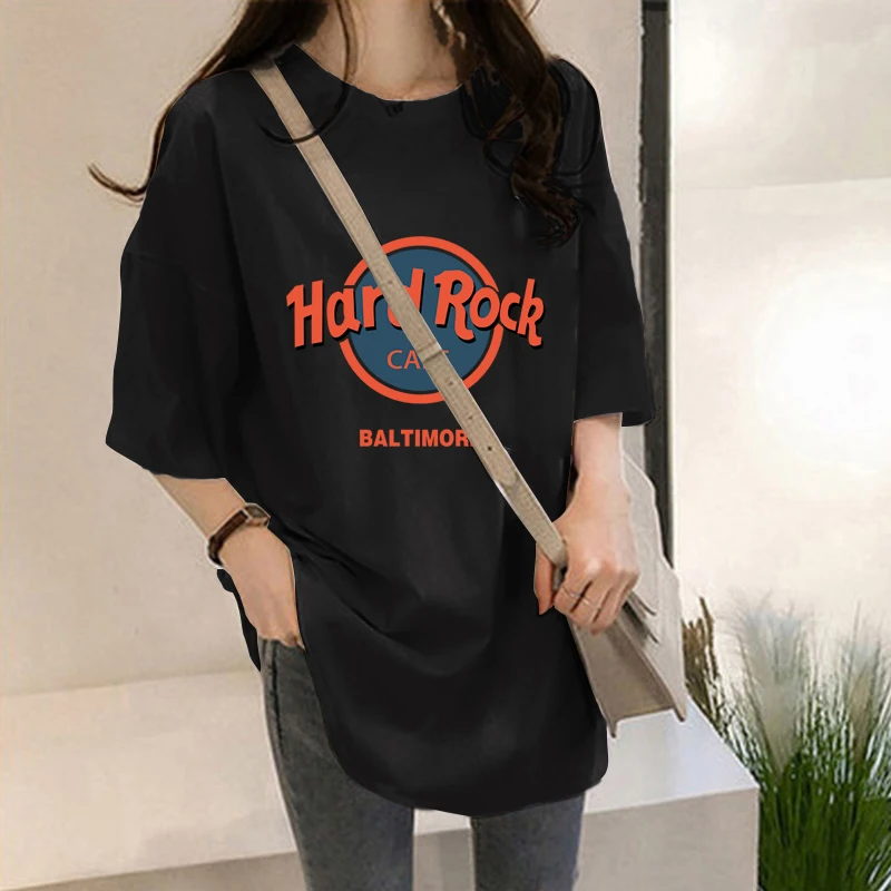 Shellsuning женская футболка 2020 с буквенным принтом круглым вырезом свободная