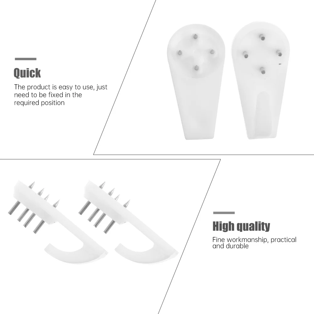 

100pcs Practical Wall Hooks Durable Hooks Photo Frame Hooks Hangers (White)