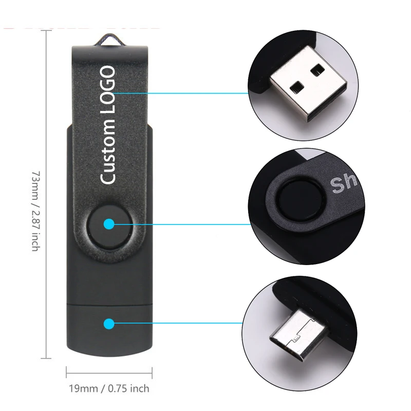 SHANDIAN USB флэш-накопитель OTG высокоскоростной накопитель 64 ГБ 32 ГБ 16 ГБ 8 ГБ 4 ГБ внешний накопитель двойное применение микро USB накопитель