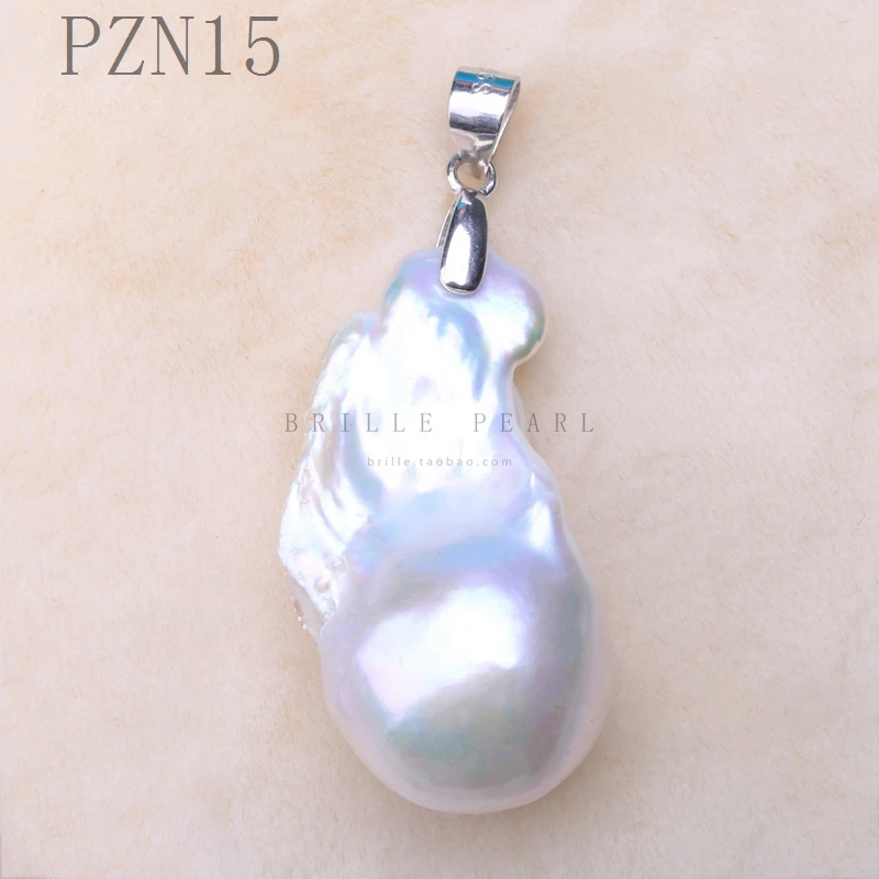 Колье ручной работы из серебра 925 пробы с жемчужинами в стиле барокко|Подвески| |