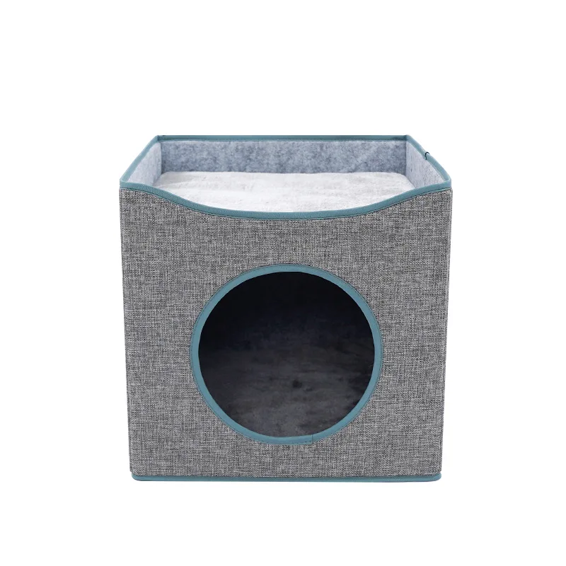 

Foldable Storage Cat Litter Summer Closed Cat Bed Four Seasons Universal Cat House Pet Supplies Upper Lower Bunk Beds For Cats