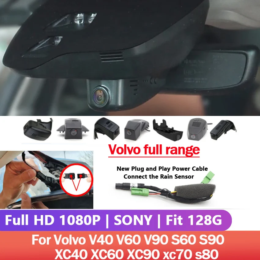 Dash Cam for Volvo XC40 XC60 XC90 S60 V60 S90 V90 V40 S80 xc70 Car Dvr 4K UHD Mini Camera WiFi Night Vision Driving Recorder