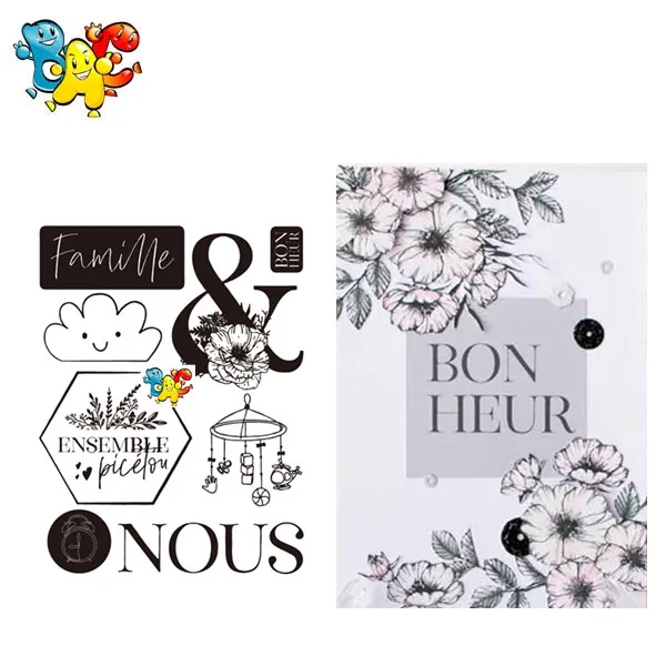 Французские прозрачные штампы для скрапбукинга/изготовления