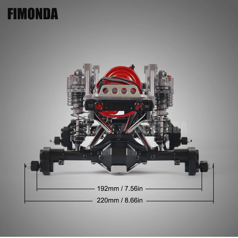 FIMONDA Новый 313 мм 12 3 &quotколесная база обратная передача Алюминий портал ось 1/10 RC Рок