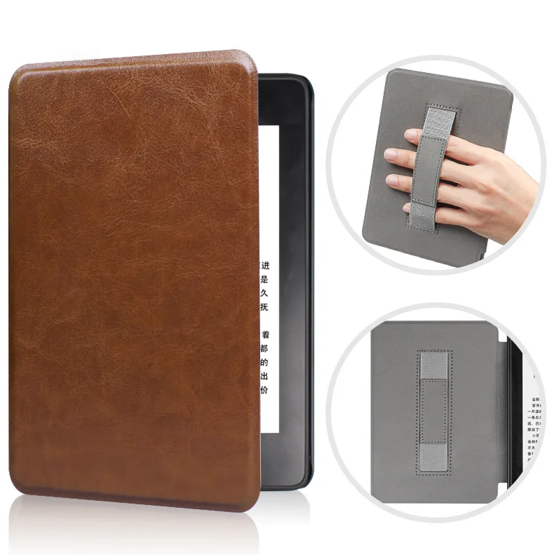 brown Из искусственной кожи чехол для Kindle Paperwhite 4 смарт-чехол с держателем для Kindle Paperwhite 10th Gen - Цвет: brown