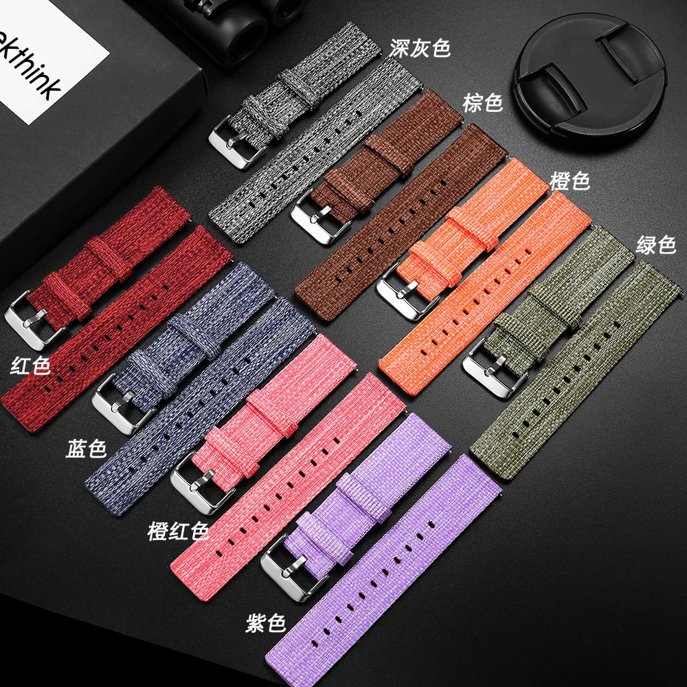 Watch Strap 22mm 20mm Nylon Watch Strap 22mm Quick Release For Samsung Galaxy Gear S3 S2 Watchband 18mm 20mm For Amazfit Bip
