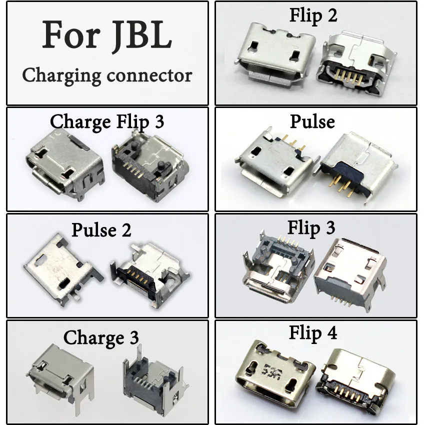

5pcs Micro USB charging Jack Connector socket Data port jack Dock tail plug For JBL Charge 3 Flip 4 3 2 Pulse 2 flip4 Flip 5