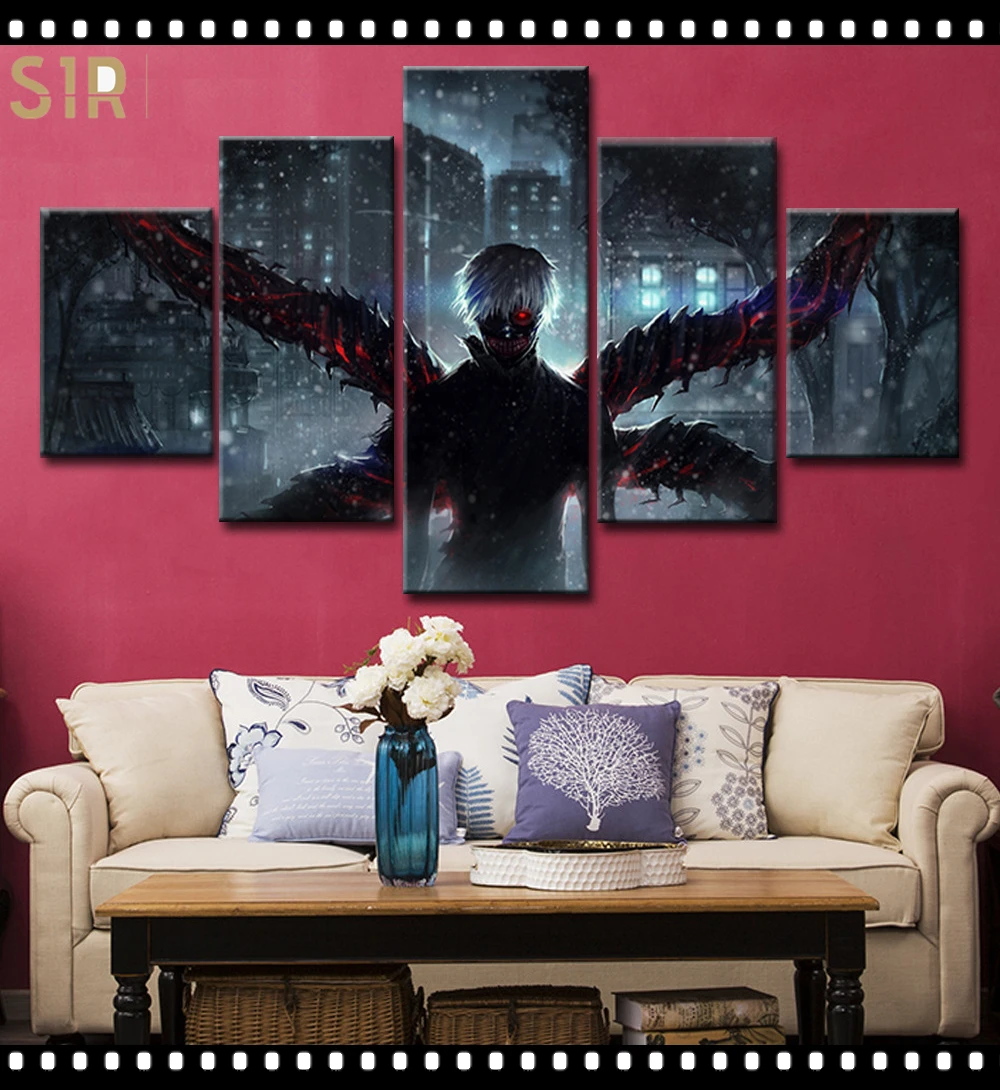 

Tokyo Ghoul Decorations for The Five - Part Anime HD Poster Living Room Decoration Room Decor Japan High Popularity Anime