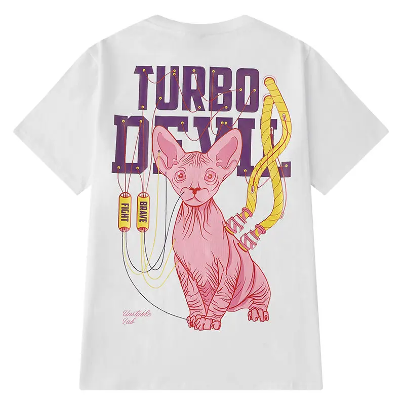 

Fashion new retro short sleeve T-shirt men's and women's handsome hip-hop Korean lovers outfit