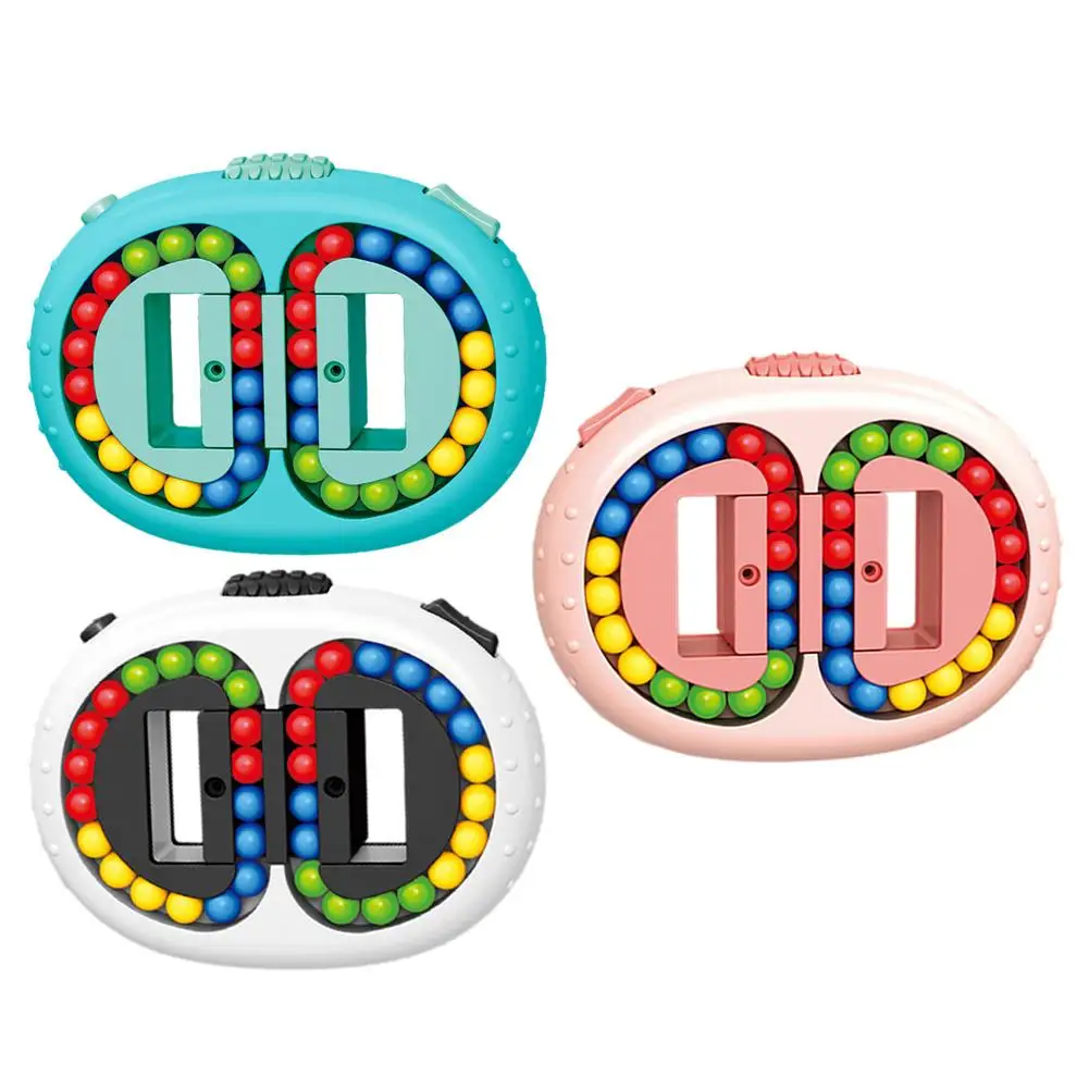 

Magic Bean Rotating Cubes Sensory Decompression Fidget Toy Rotating Magic Bean Intelligence Cube Toy Children Finger Gyro Toy