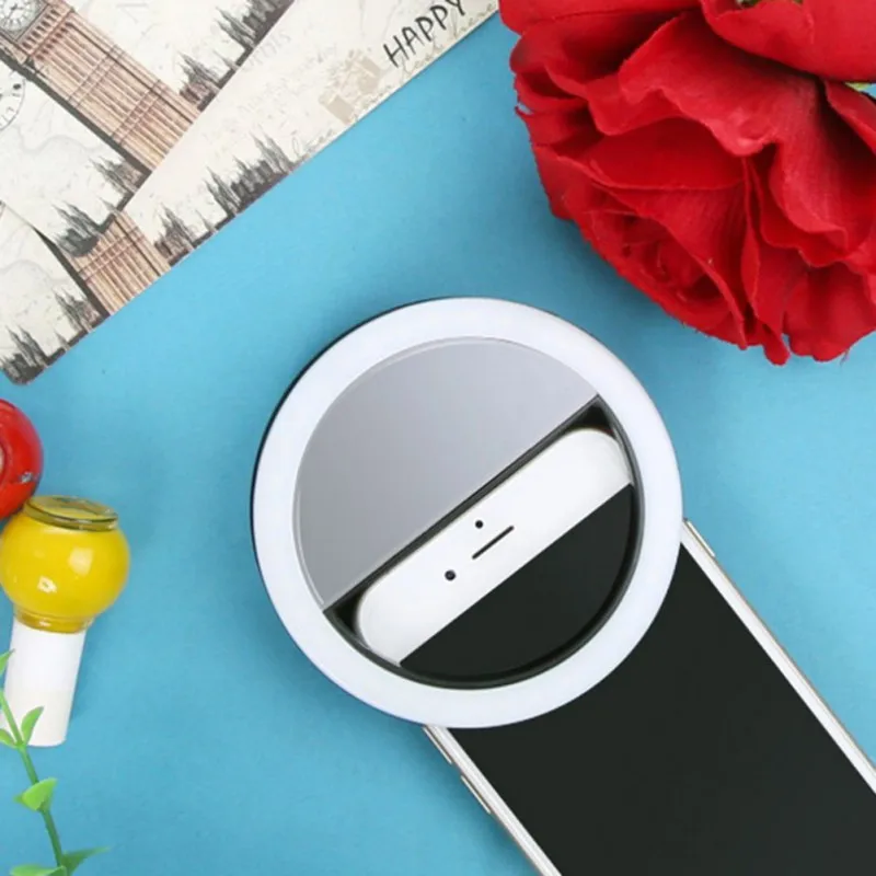 Портативный телефон селфи клип мини кольцевые лампы перезаряжаемый заполняющий