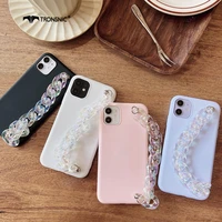 laser chain phone case for iphone 13 12 11 pro max xr xs max soft purple black wrist funny cases for iphone 5s 6s 7 8 plus cover