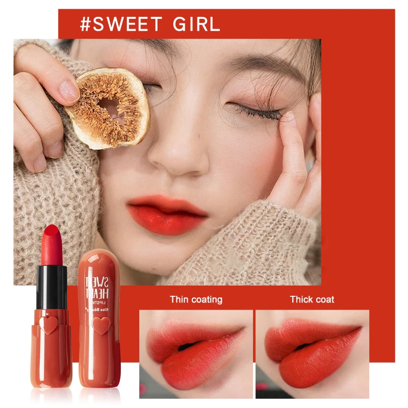 

Matte Lipstick Velvet Lipstick Waterproof Lips Non-marking Lipstick Long Lasting Lip Gloss Maquillaje Makeup Cosmetic Lips TXTB1