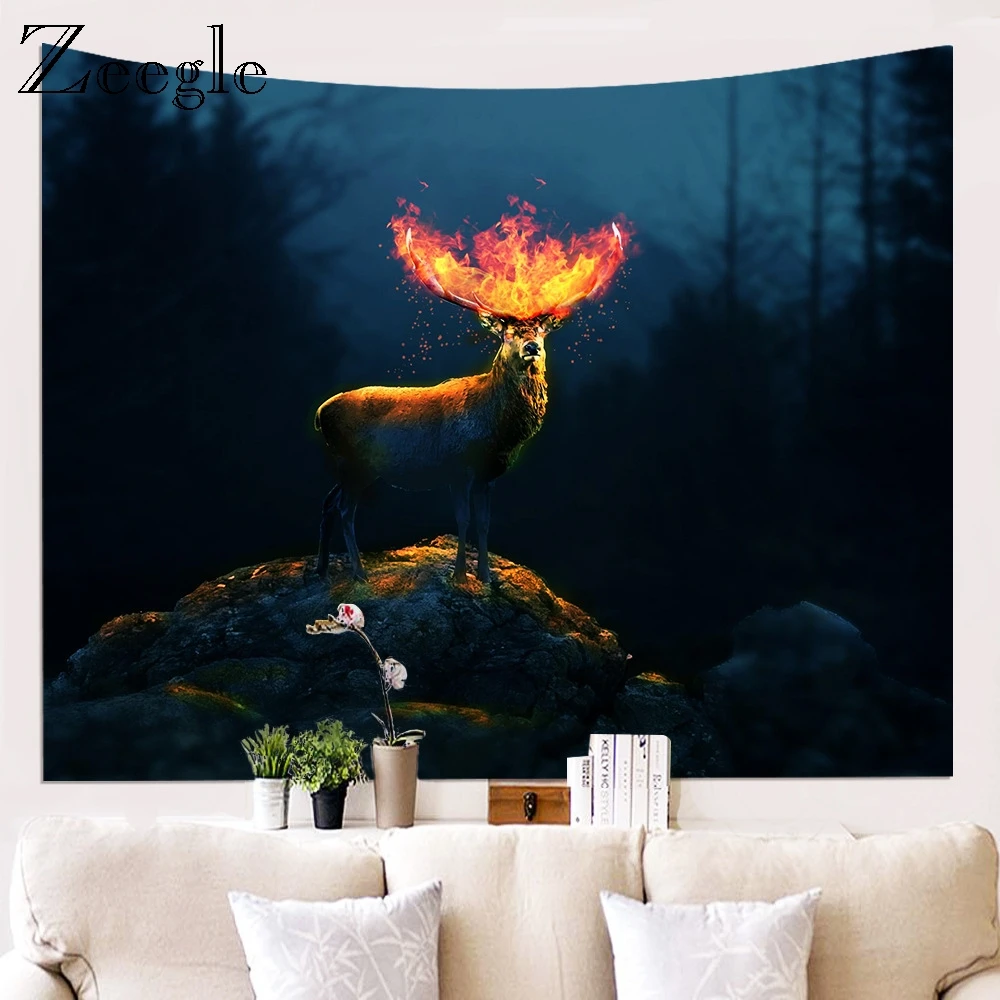 Zeegle кобелен с принтом гобелен для гостиной настенный полотенце пляжное Пикник Mat