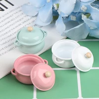 1pcs 112 dollhouse miniature accessories mini soup pot with food simulation kitchenware model toys for doll house decor
