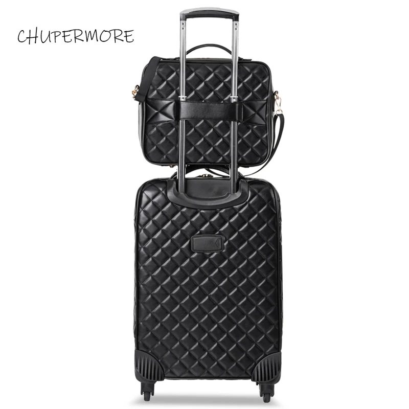 Набор чемоданов Chupermore из высококачественной искусственной кожи на колесиках