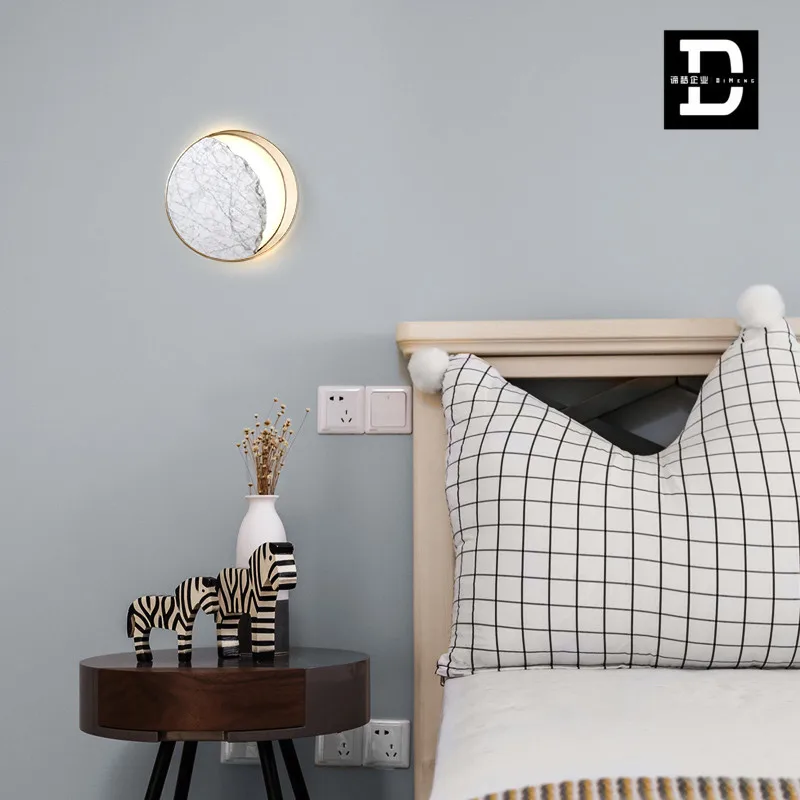 Креативный дизайн роскошный мраморный светодиодный настенный светильник для