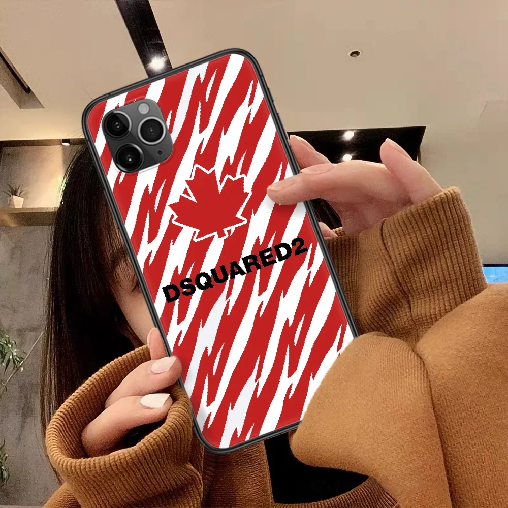 

DSQ2 D2 Fashion Trend Brand Phone Case For Iphone 4 4s 5 5S SE 5C 6 6S 7 8 Plus X XS XR 11 12 Mini Pro Max 2020 black Cell