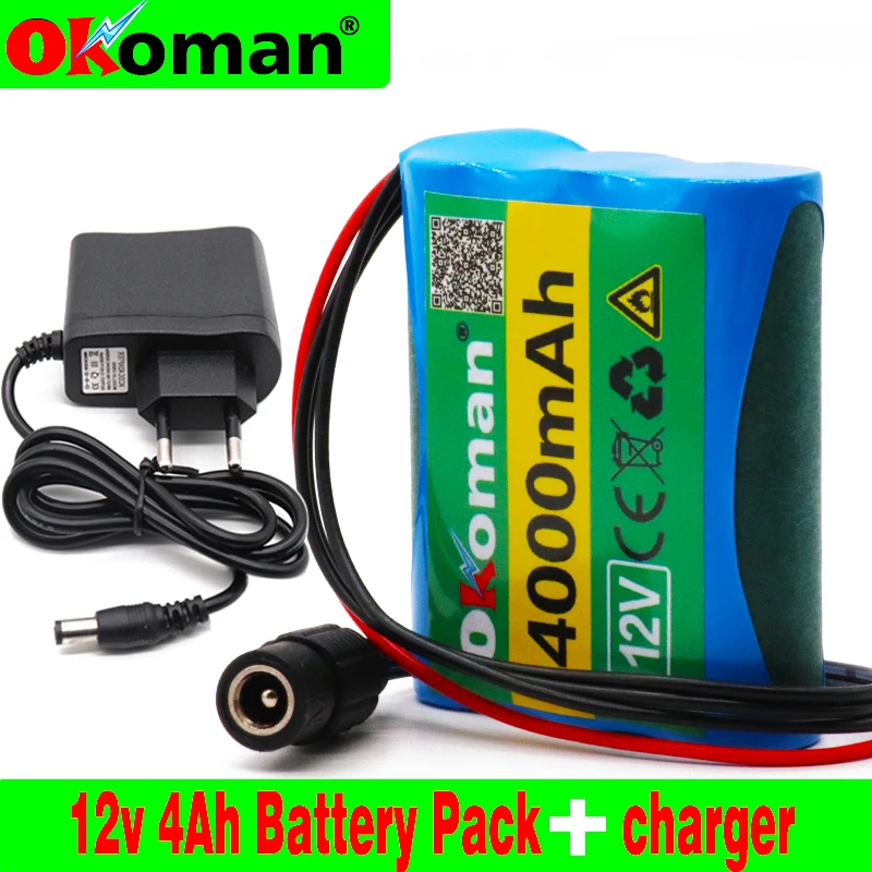 100% оригинал 12 V 4000mAh 18650 литий ионная аккумуляторная батарея для камеры