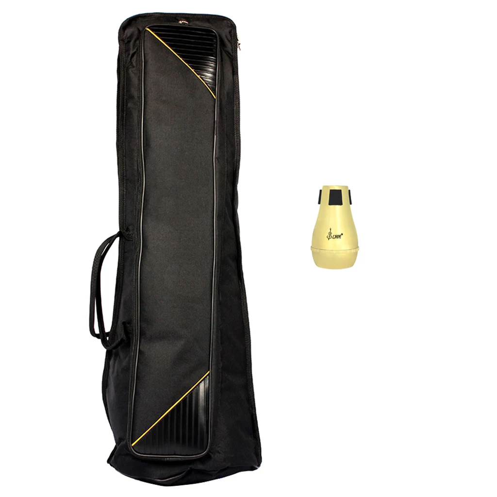 Прочный 1 шт. практика прямая сурдинка и Гиг Сумка Набор для Tenor тромбон Запчасти