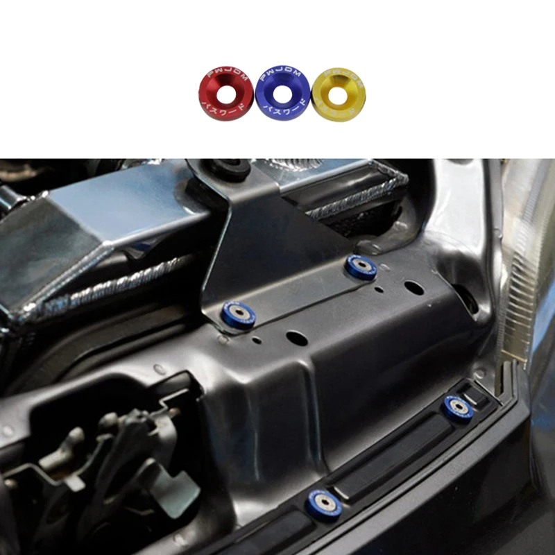 10 шт. три цвета винтовые прокладки для автомобильной модификации нержавеющая