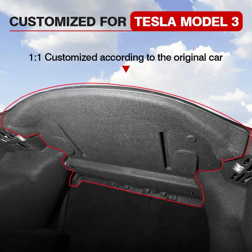 В наличии! Звукоизоляционный хлопковый коврик для багажника Tesla Model 3 Защитная