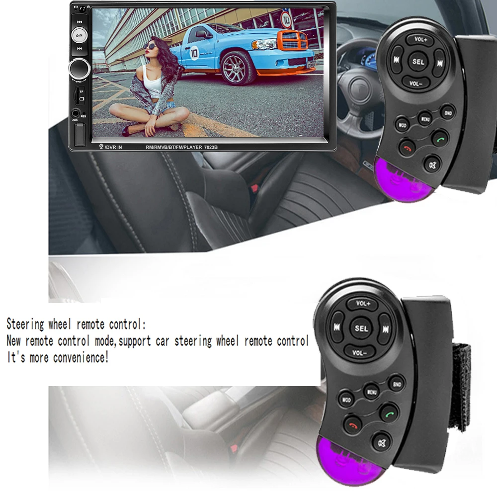 podofo 2 din android 8 1 car radio 7 bluetooth stereo multimedia player autoradio touch screen auto radio for universal free global shipping