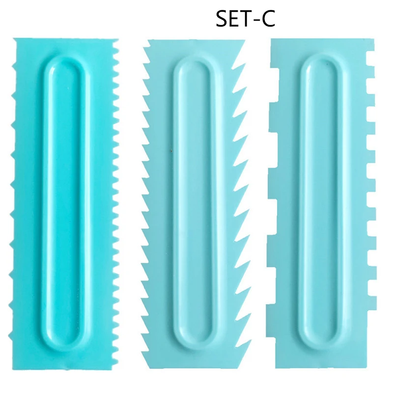 15 style Plastic Sawtooth Cake Scraper set Decorating Comb&amp Icing Smoother Tool DIY Spatula | Дом и сад