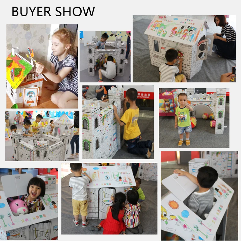 

3D Kids Art Crafts Paper Coloring Painting Toys Animal Lion Elephant Baby Interactive Game Drawing Educational Toys for Children