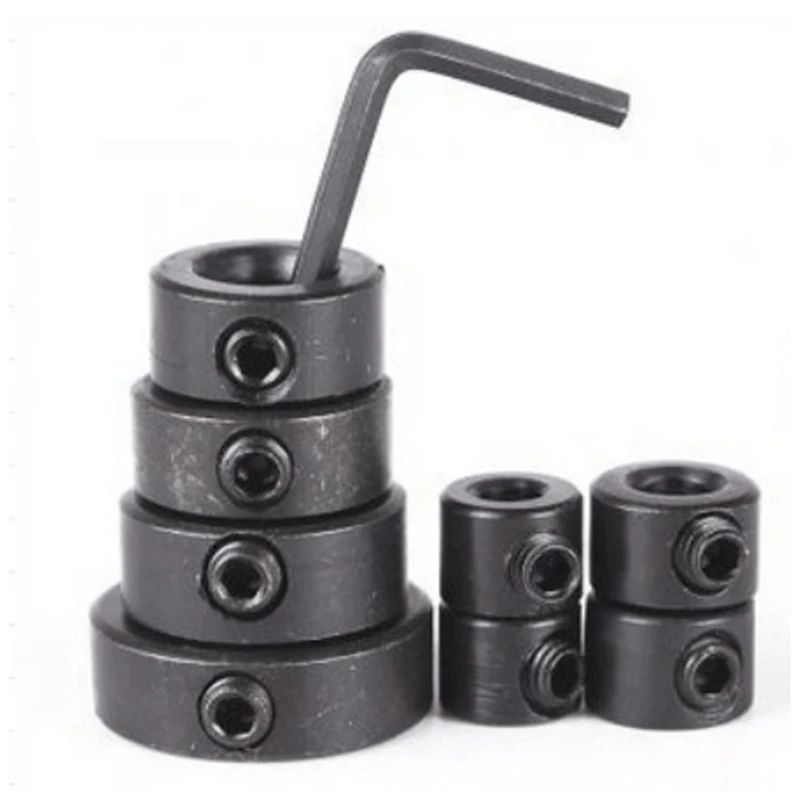 

Drill Depth Stop Collar Set Depth Limiter Positioner Wood Drill Depth Stop Positioning Regulator Ring with Hex Key for 3-16