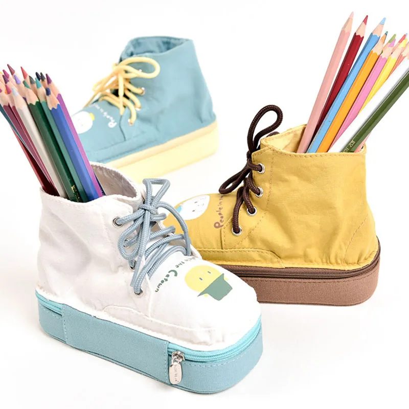 Большой Вместительный чехол-карандаш из парусины с застежкой-молнией милые