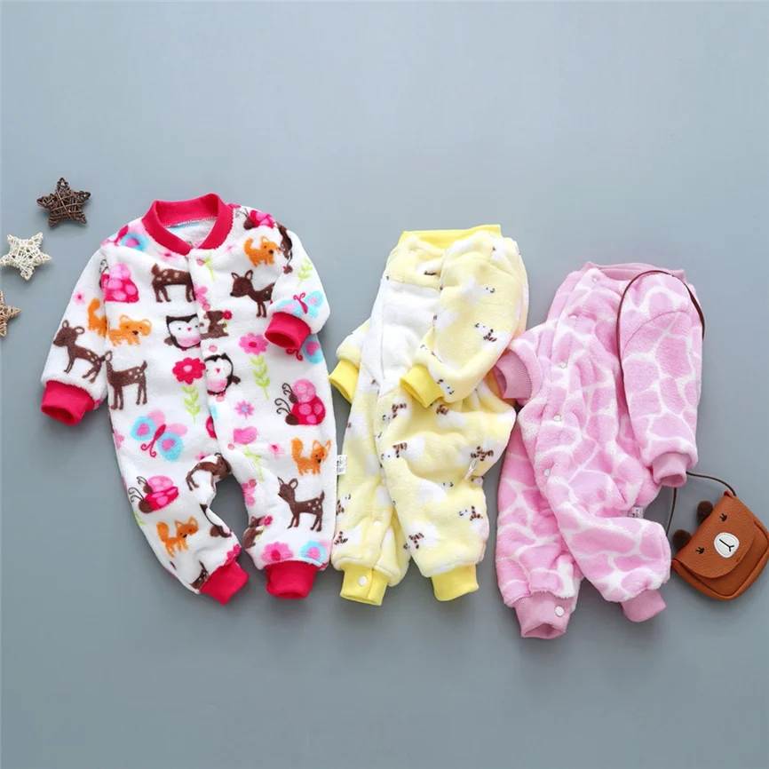 Детская одежда Зимний комплект для новорожденных девочек и мальчиков Комбинезон