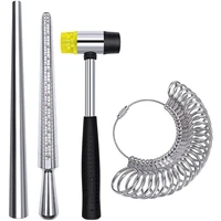 jewelry measuring tool kit ring measuring kit rubber hammer round model 27 ring sizes suitable for making jewelry rings