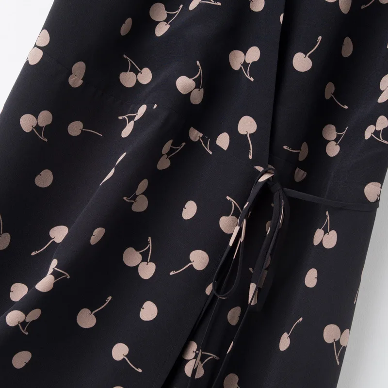 Женское шелковое платье осенняя юбка из шелка тутового шелкопряда с приталенной