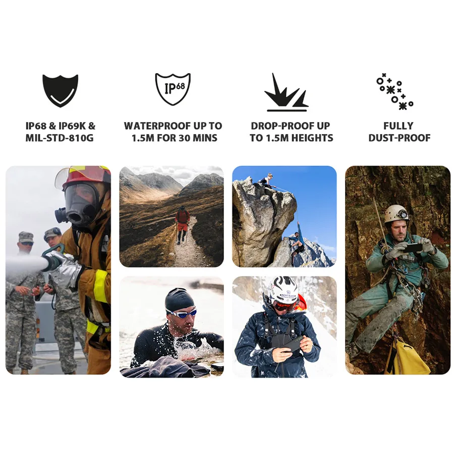 Blackview BV9900E IP68 Waterproof Smartphone 6GB 128GB Helio P90 Rugged phone 4380mAh 48MP Camera NFC Android 10 Mobile Phone