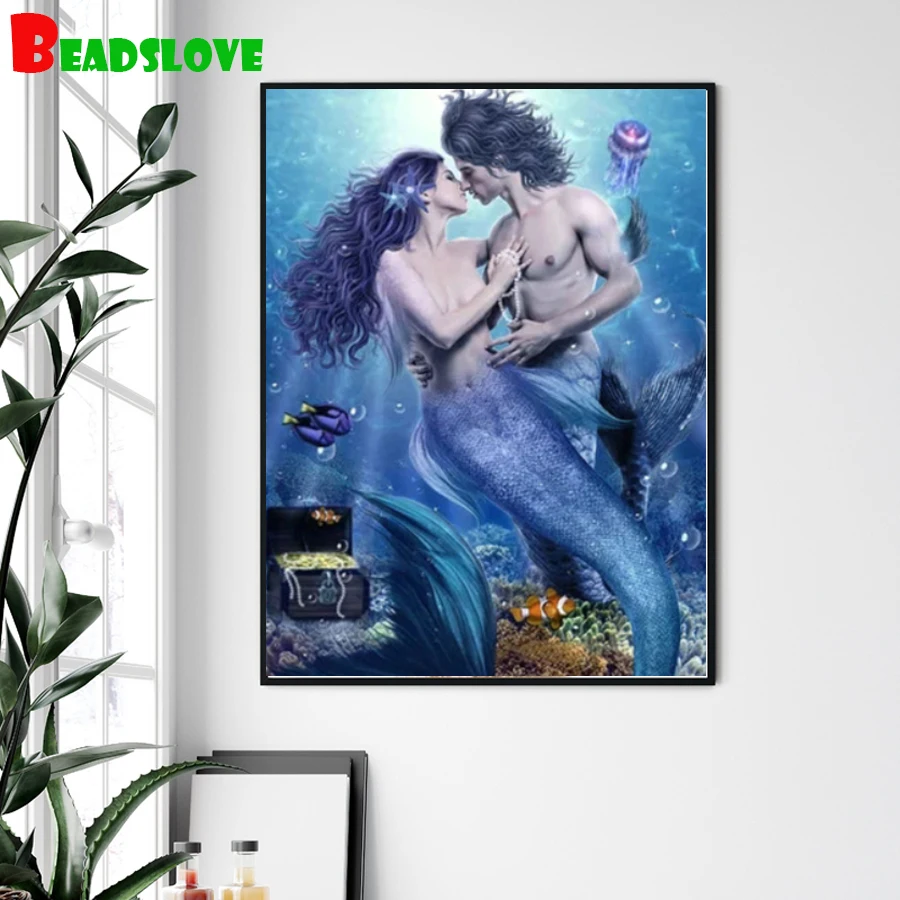 Набор для алмазной вышивки русалка Алмазная мозаика 5d сделай сам с морским