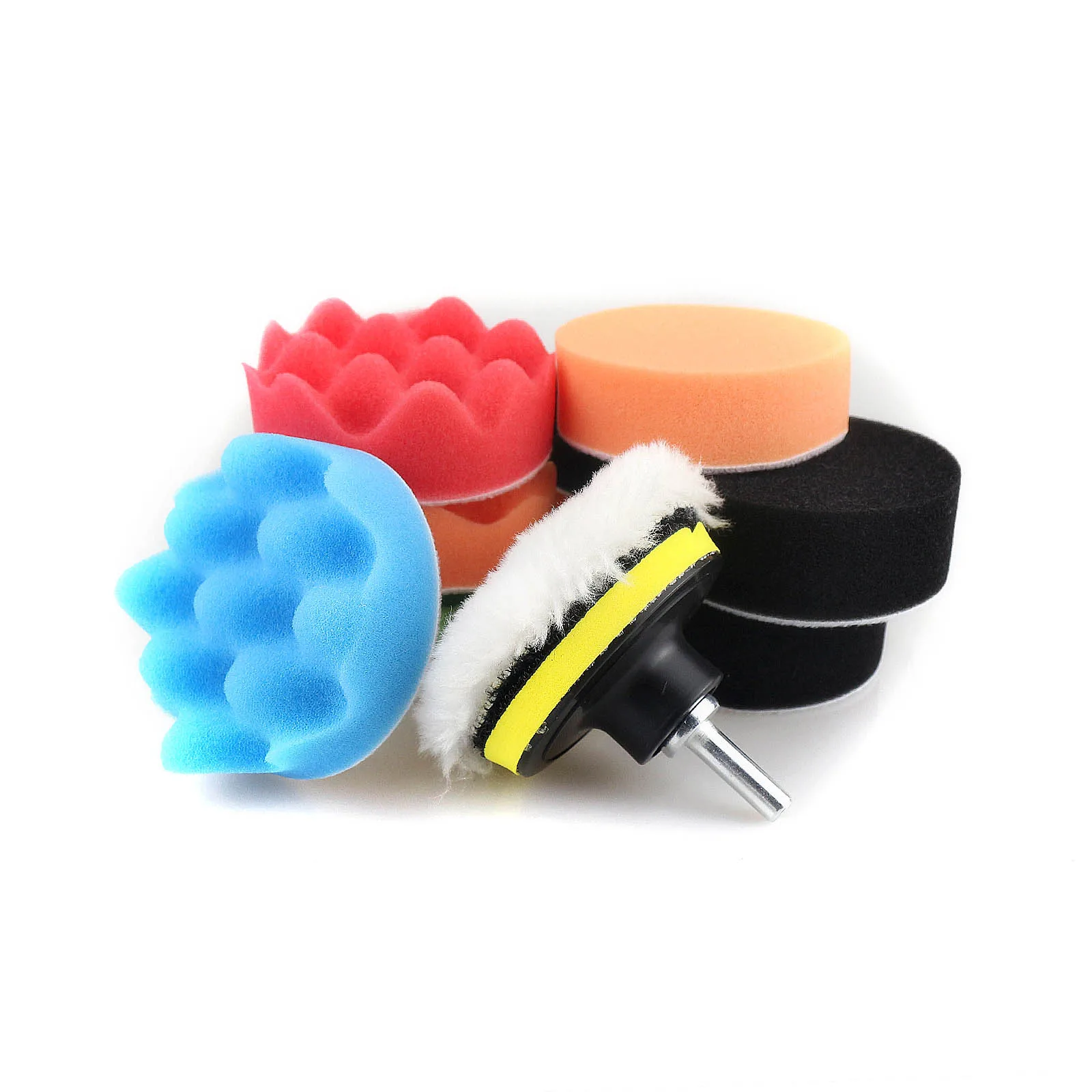 

12 PCS Polishing Sponge Waxing Buffing Pad Compound Car Polisher Drill 3 Inch Car Maintaining Washing Duster Cloth Brush Spongia