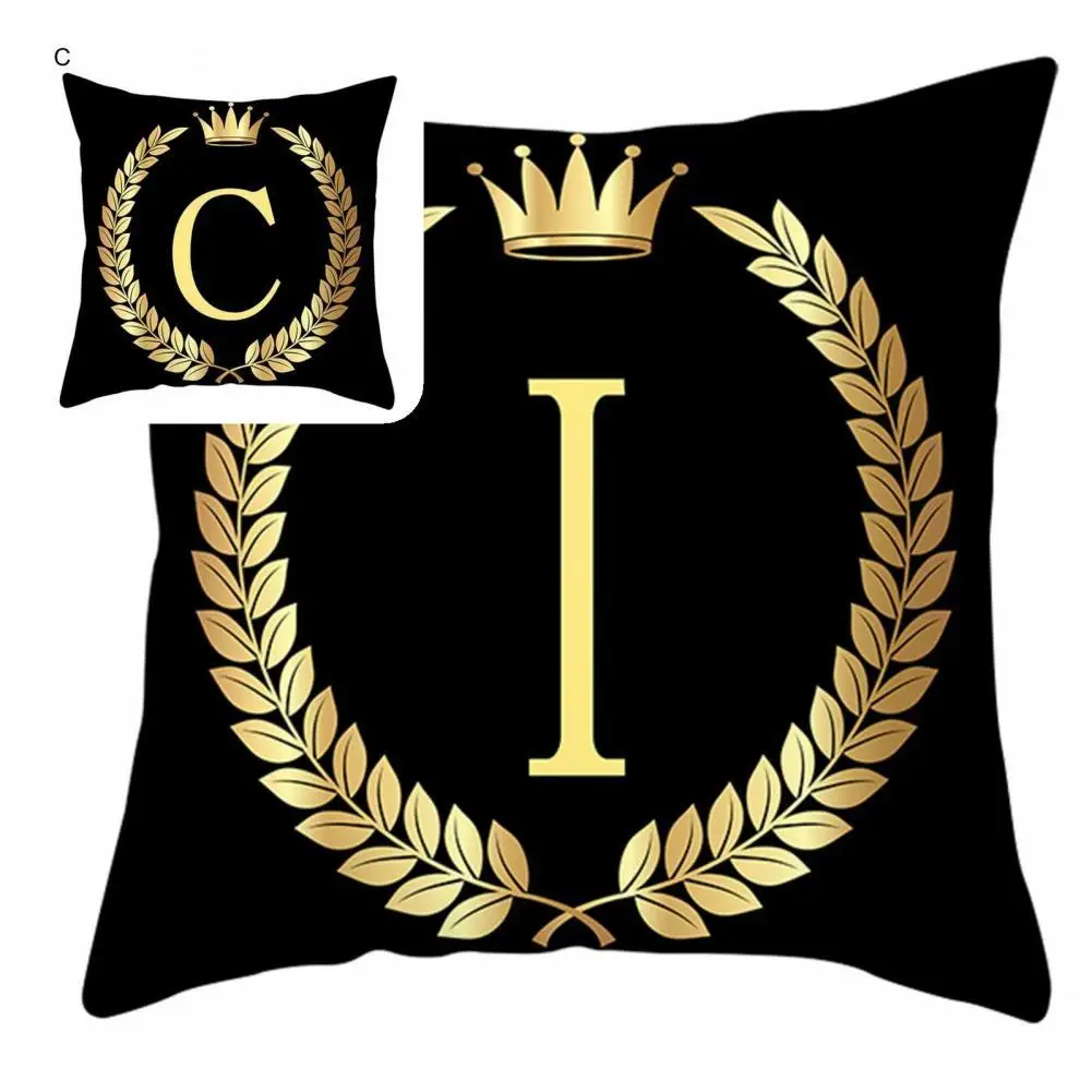

Protective Excellent Throw Pillow Cover with Letters Excellent Workmanship Throw Pillow Cover Unfading for Indoor