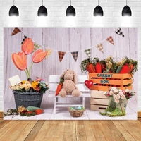 easter backdrops for photography spring flowers rabbit eggs carrot baby party photozone photo background photo studio photophone