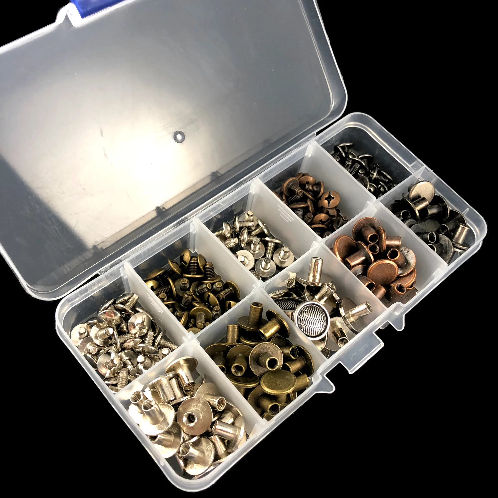 YORANYO 115 наборов набор смешанных цветов с круглой плоской головкой Винты волнистые