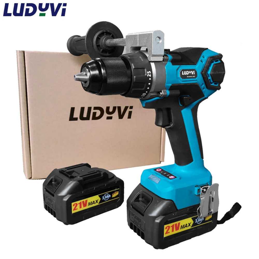 

21V Brushless Cordless Drill 110N/M 25+3 Torque 13mm Electric Drill Makita 3.0A Lithium Battery Power Tools Electric Screwdriver
