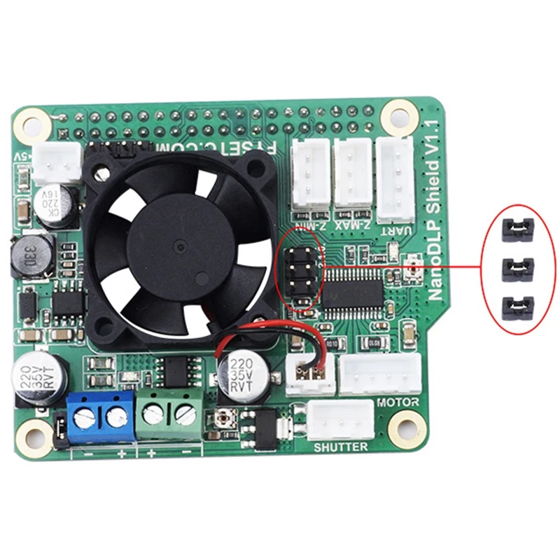 NanoDLP Shield V1.1 Expansion Board with DRV8825 Controlled MOS for Raspberry Pi 3B and Light-Cured 3D Printers | Компьютеры и офис