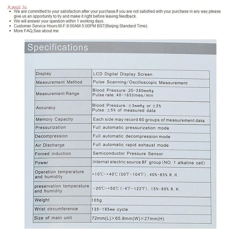 

Portable LCD Blood Monitor Digital PreciseHealt Pressure Automatic Tonometer Wrist Care Home Monitor Blood Pressure Monitor