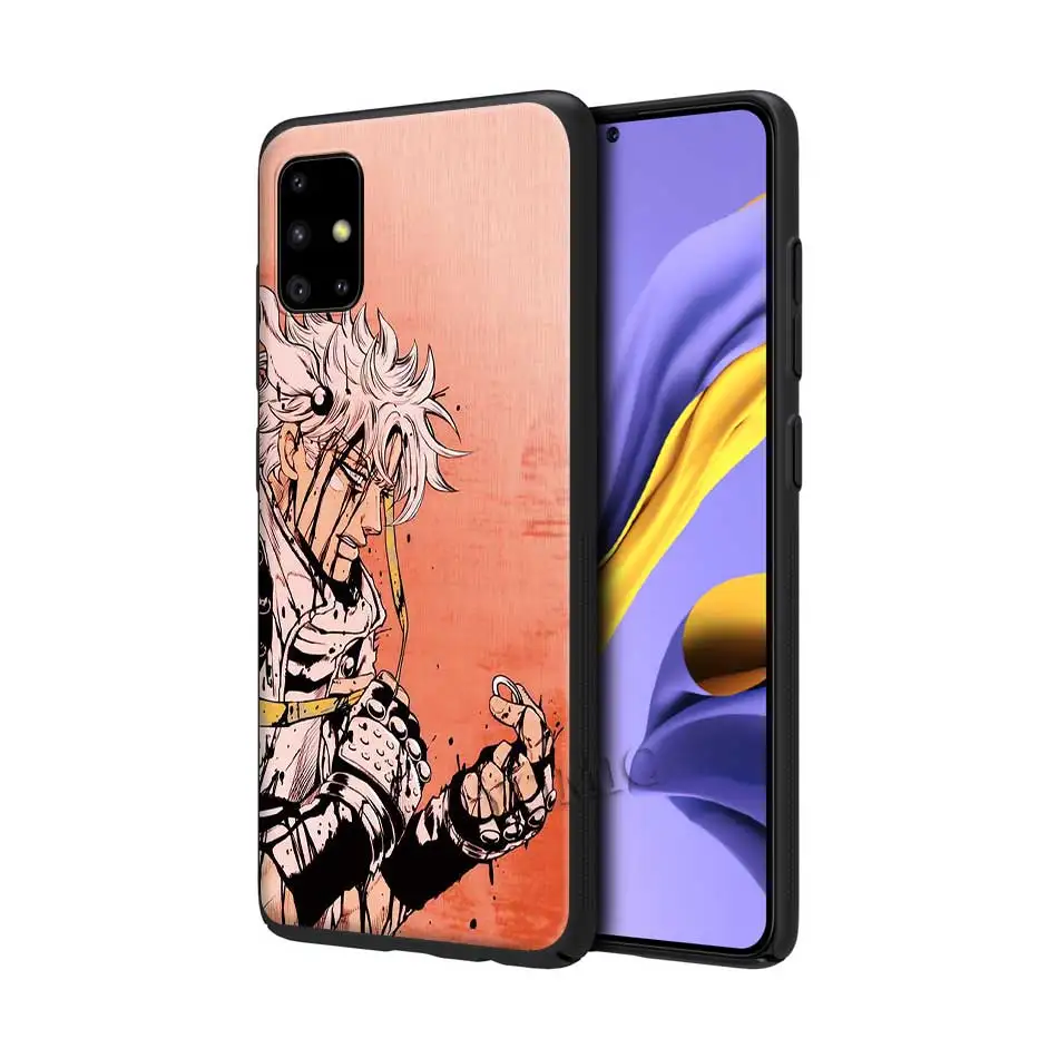 

Soft Cover For Samsung Galaxy A51 A50 A71 A21s A70 A10 A30 A20e A40 A31 A41 Phone Case JoJo Bizarre Adventure Bling Black Shell